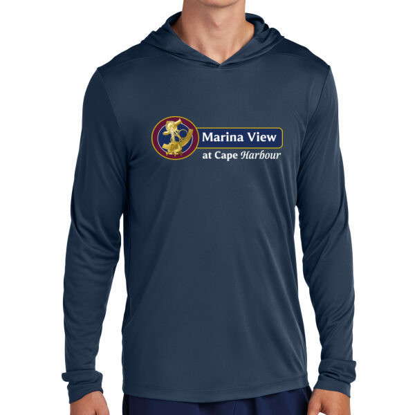 Sport-Tek® Posi-UV® Pro Long Sleeve Hoodie - True Navy Thumbnail