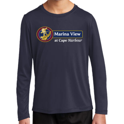 Sport-Tek® Youth Posi-UV® Pro Long Sleeve Tee - True Navy Thumbnail