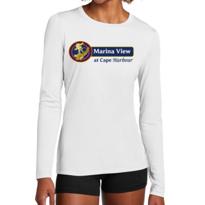 Sport-Tek® Women's Posi-UV® Pro Long Sleeve - White Thumbnail